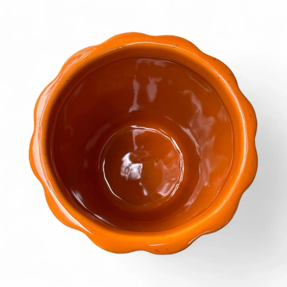 10 Strawberry Street Pumpkin Ceramic Canister Fall Halloween Centerpiece Orange